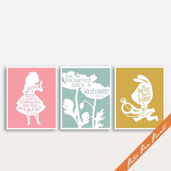 Alice in Wonderland Wall Art - Etsy