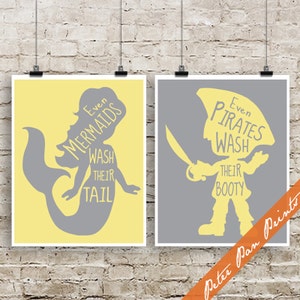 Even Mermaids Wash Their Tail Even Pirates Wash Their Booty - Etsy