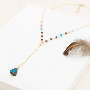 Gold lariat necklace // gold Y necklace // delicate lariat necklace // boho chic necklace // minimalist necklace // delicate jewelry