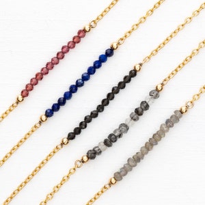Delicate gemstone bracelet // minimalist bracelet gold // dainty bracelet gold // minimalist gemstone bracelet // birthstone bracelet image 1