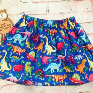 Girls Dinosaur Skirt Multicoloured Rainbow Dino Roar Rawr Fashion Baby Toddler Infant Kids Child Teen Adult Fashion Dinosaur Birthday Party image 3