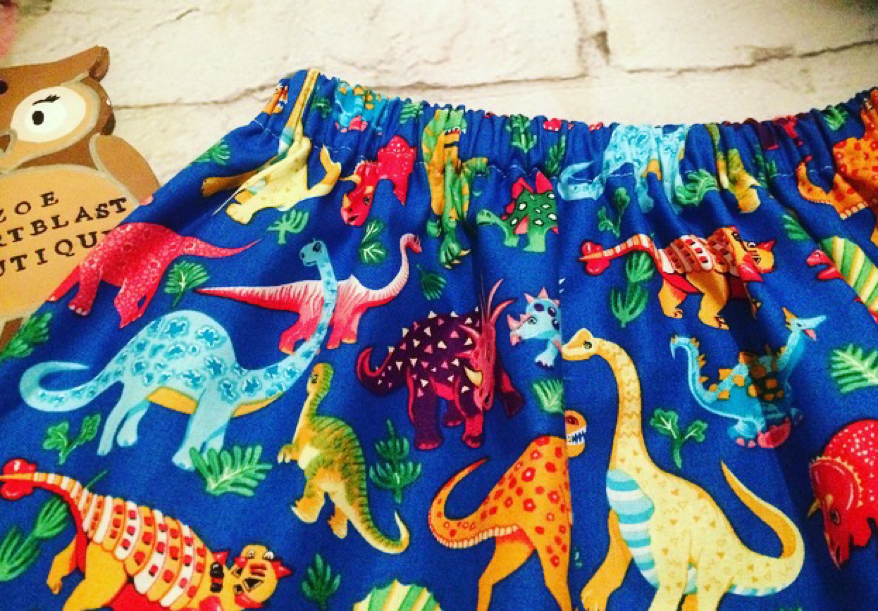 Girls Dinosaur Skirt Multicoloured Rainbow Dino Roar Rawr Etsy UK