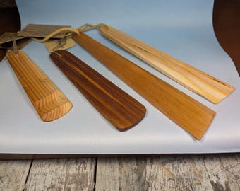 Handmade Cedar Wedge and Round Spatula