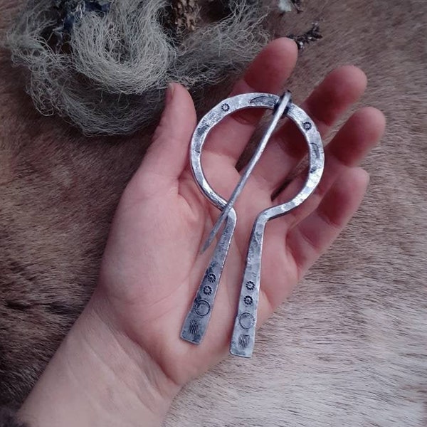 Large viking style omega brooch, made of aluminum