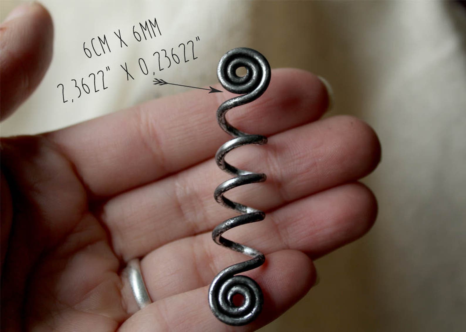 Personalized viking hair beads Spiral hair coils for braids Etsy