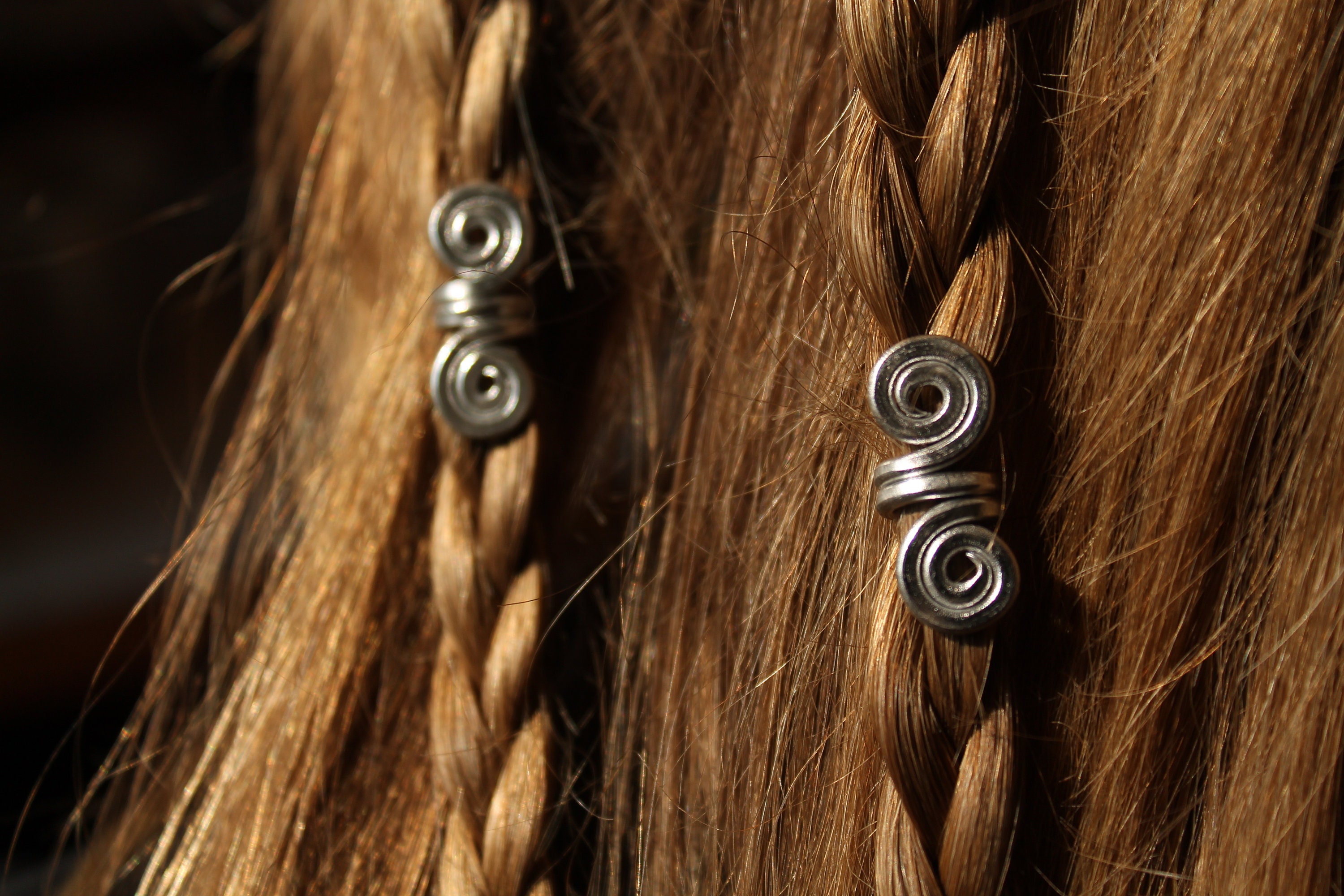 2 Viking Hair Beads for Braids Dreadlocks and Beard Viking - Etsy