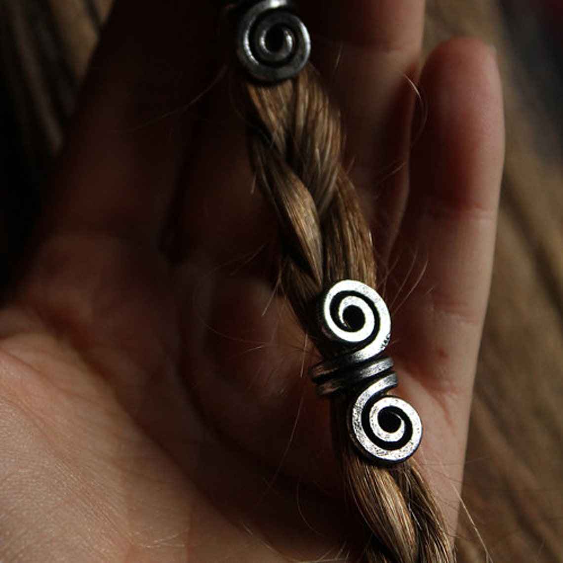 2 Viking hair beads for braids dreadlocks and beard Viking Etsy
