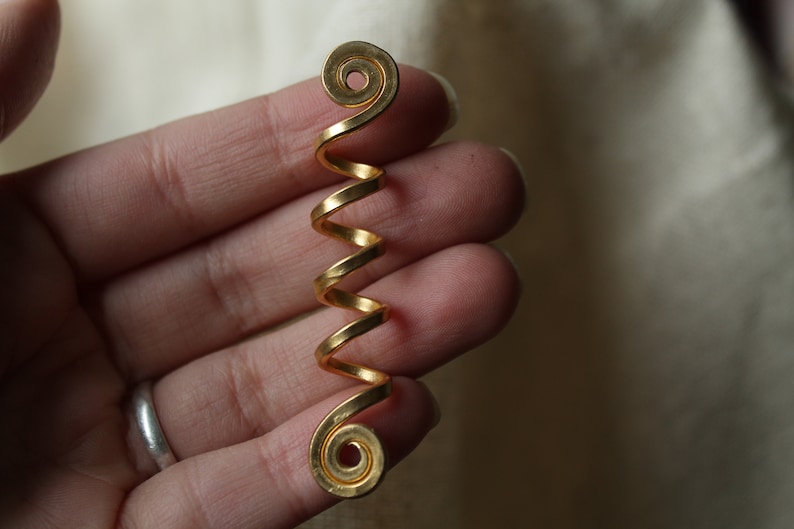 2 Viking Hair Beads Spiral Hair Coils for Braids Dreadlocks Etsy