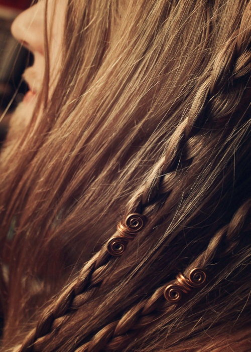 2 Viking hair beads for braids dreadlocks and beard Viking Etsy