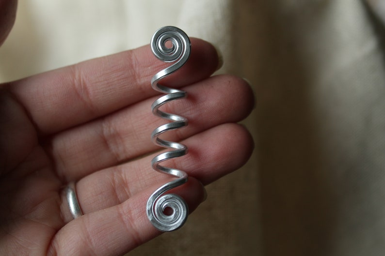 2 Viking Hair Beads Spiral Hair Coils for Braids Dreadlocks Etsy