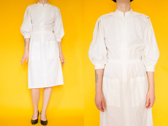Vintage Vuokko Nurmesniemi 1970s White Dress Size