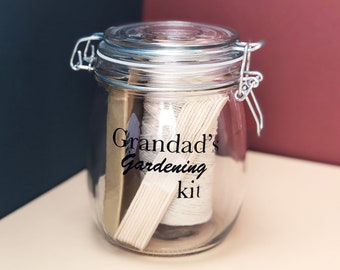 Personalised Gardening Kit Jar Gift - Mothers Day / Fathers Day / Birthday / Mum / Dad / Grandad / Grandma / Friend / gift / Christmas