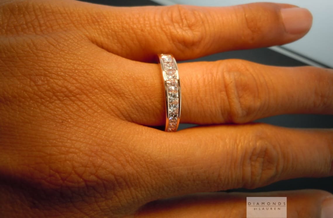 1.18ctw Pink Princess Cut Diamond Ring R4877 - Etsy