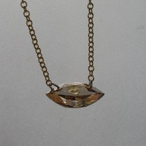 0.63ct Brownish Yellow I1 Marquise Diamond Pendant R9890