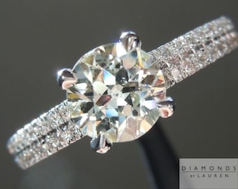 0.85ct K SI1 Old European Cut Diamond Ring R4479