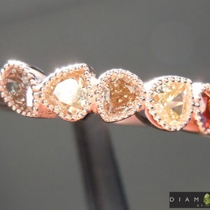 0.80ctw Fancy Colored Pear Shape Diamond Ring R10123