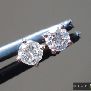0,53ctw G SI1 Runde Brillant Diamant Ohrringe R9537