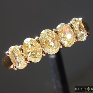 1.22ctw Intense Yellow Oval Shape Diamond Ring R10006