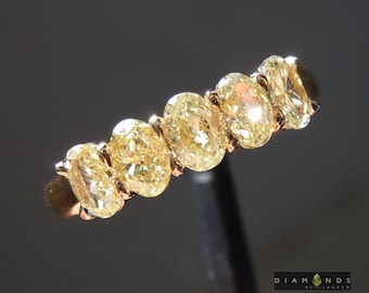 1.22ctw Intense Yellow Oval Shape Diamond Ring R10006