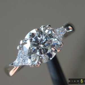 1.02ct G (Blau) SI2 Rund Brillant Lab Grown Diamant Ring R9741