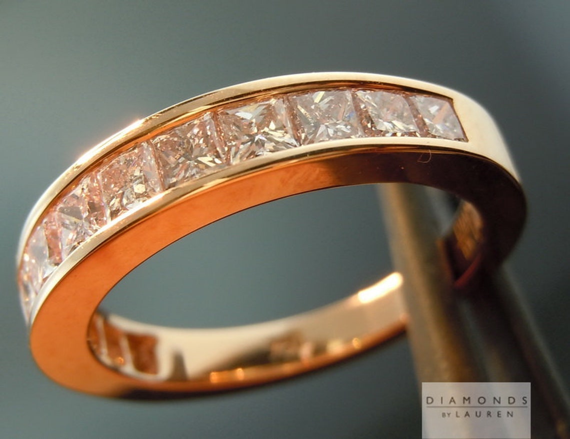 1.18ctw Pink Princess Cut Diamond Ring R4877 - Etsy