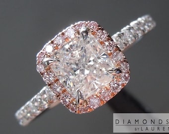 0.79ct I SI2 Cushion Cut Diamond Ring R6897