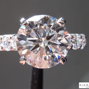 5.00ct E VS2 Round Brilliant Lab Grown Diamond Ring R10886