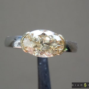 1.03ct Yellow SI1 Oval Diamond Ring R3308