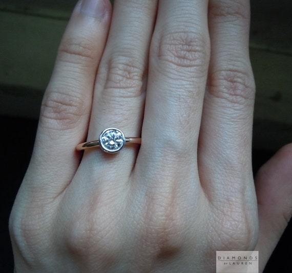 0.51ct F SI2 Round Brilliant Diamond Ring R5629 - Etsy