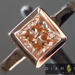 1.01ct Brown Princess Cut Diamond Ring R7494