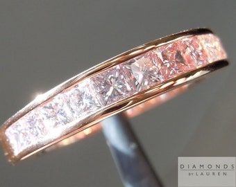 1.18ctw Pink Princess Cut Diamond Ring R4877