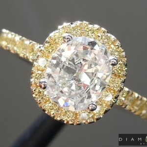 0.86ct F SI2 Cushion Cut Diamond Ring R9854