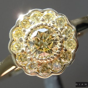 0.35ct Yellow SI2 Round Brilliant Diamond Ring R7258