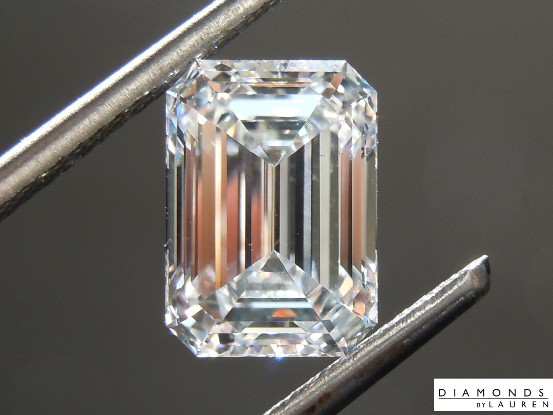 Simplicity R10903 3.03ct D VS1 Emerald Cut Lab Grown Diamond R10903 - Etsy