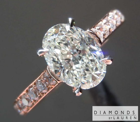 107ct J Si1 Oval Diamond Ring