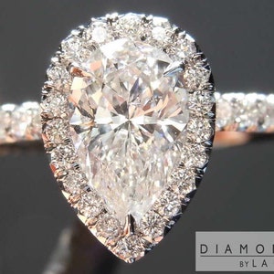 1.02ct E SI2 Pear Shape Diamond Ring R6521