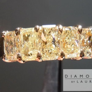 1.33ctw Yellow Radiant Cut Diamond Band R4649