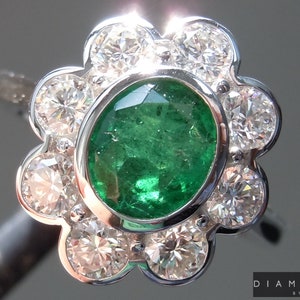 0.83ct Oval Shape Emerald Ring R10352
