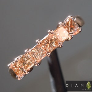 0.72ctw Brown SI Princess Cut Diamond Ring R9913