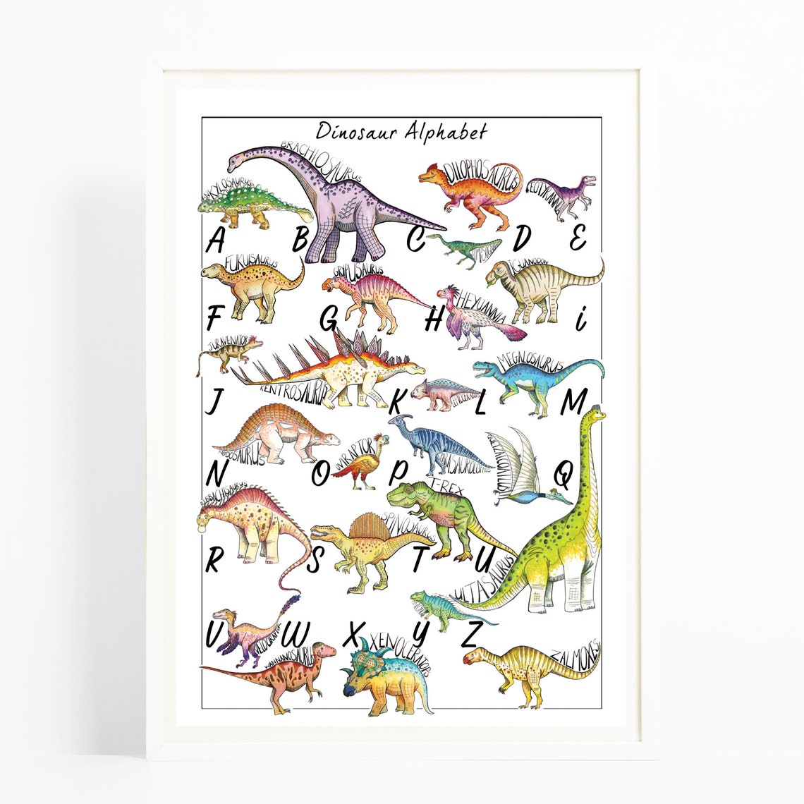 dinosaur alphabet fun dinosaur alphabet print dino wall etsy
