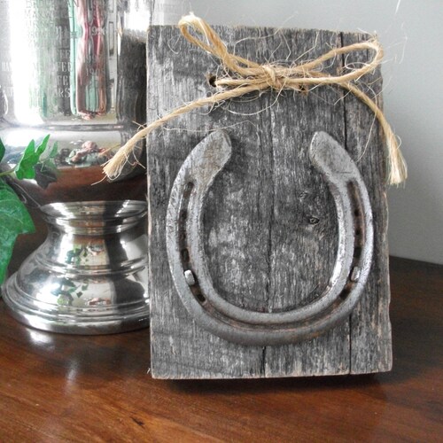 Horseshoe Barn Wood Decor Rustic Home Horse Decoration Etsy