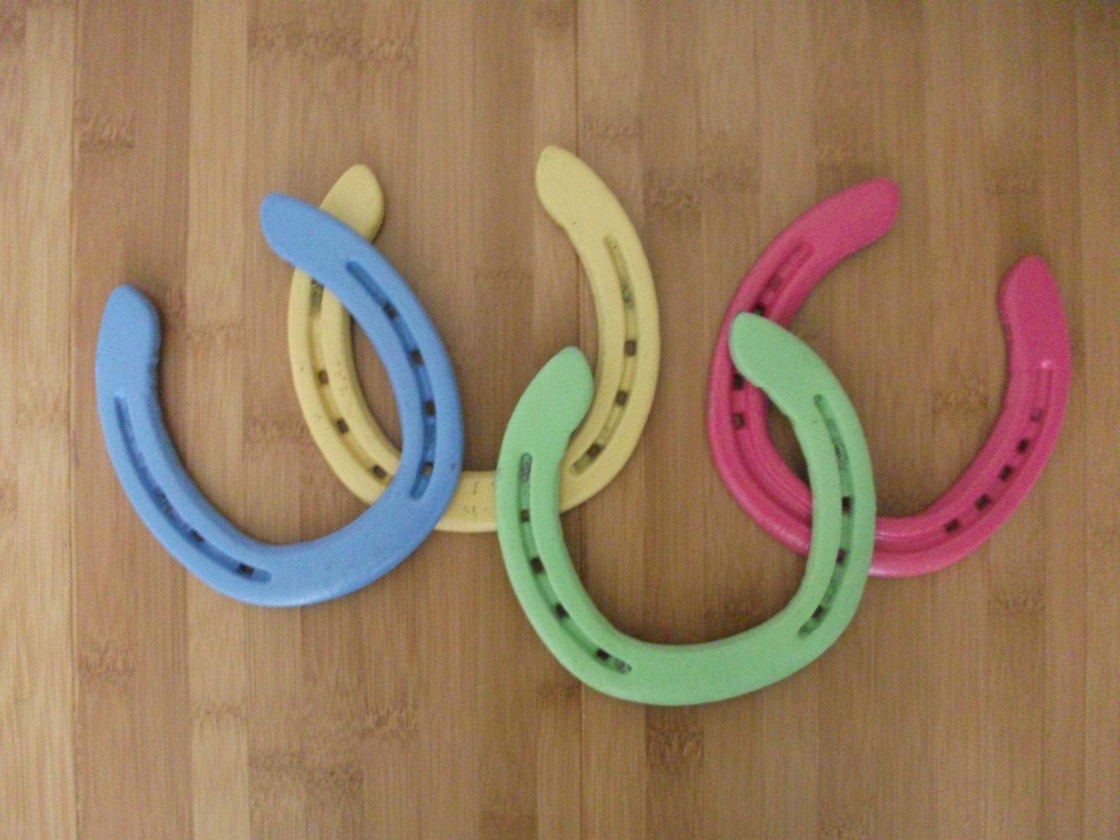 Horseshoe Spring Decor Painted Horse Shoes Soft Pastel Etsy