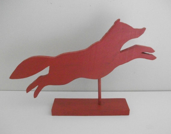 Red Fox Weathervane Silhouette Fox Decoration Cutout Fox Etsy