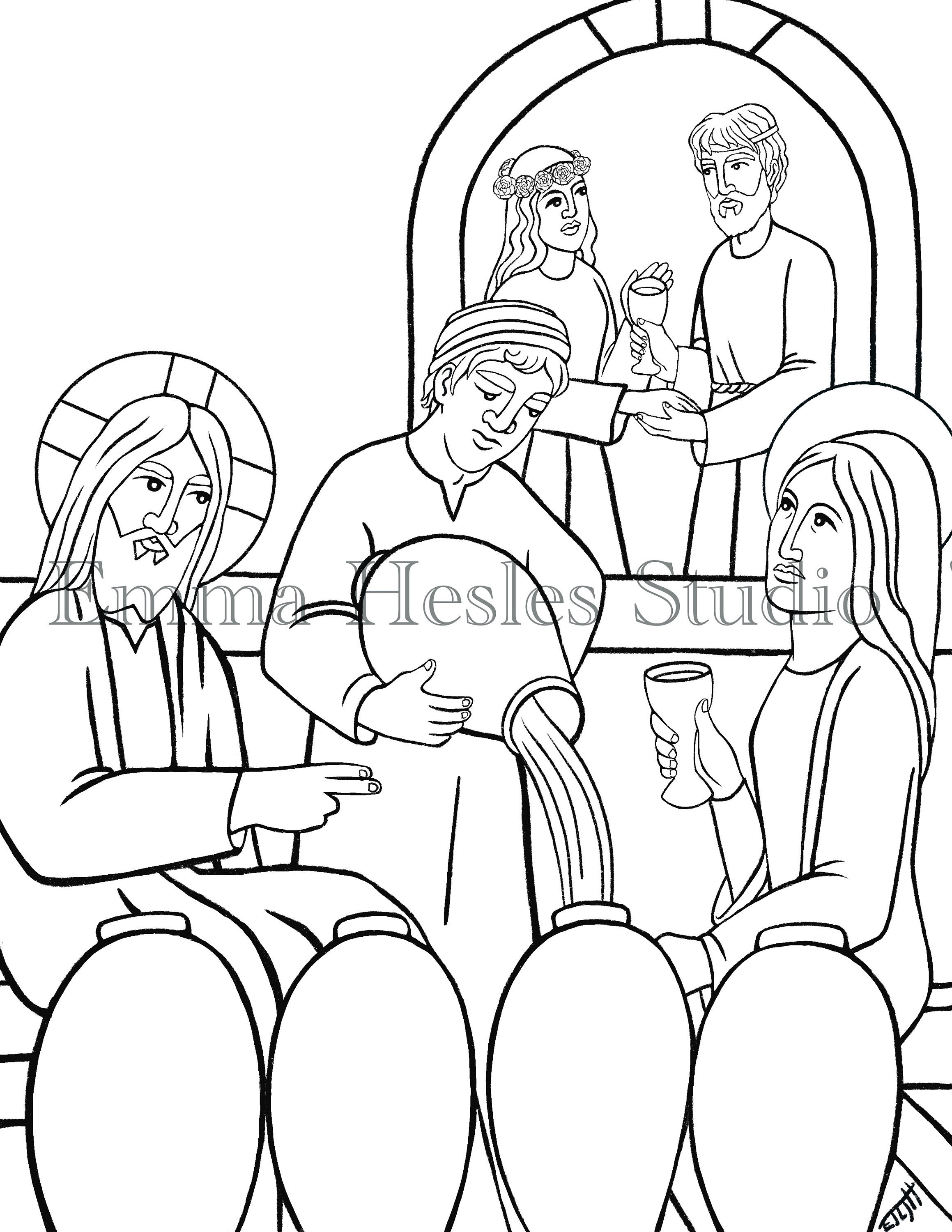 The Luminous Mysteries of the Rosary Coloring Pages - Etsy