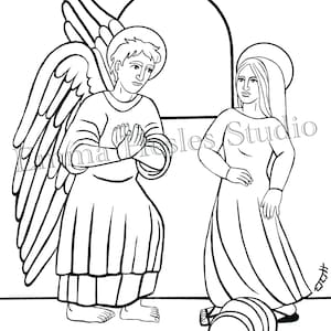 The Joyful Mysteries of the Rosary Coloring Pages