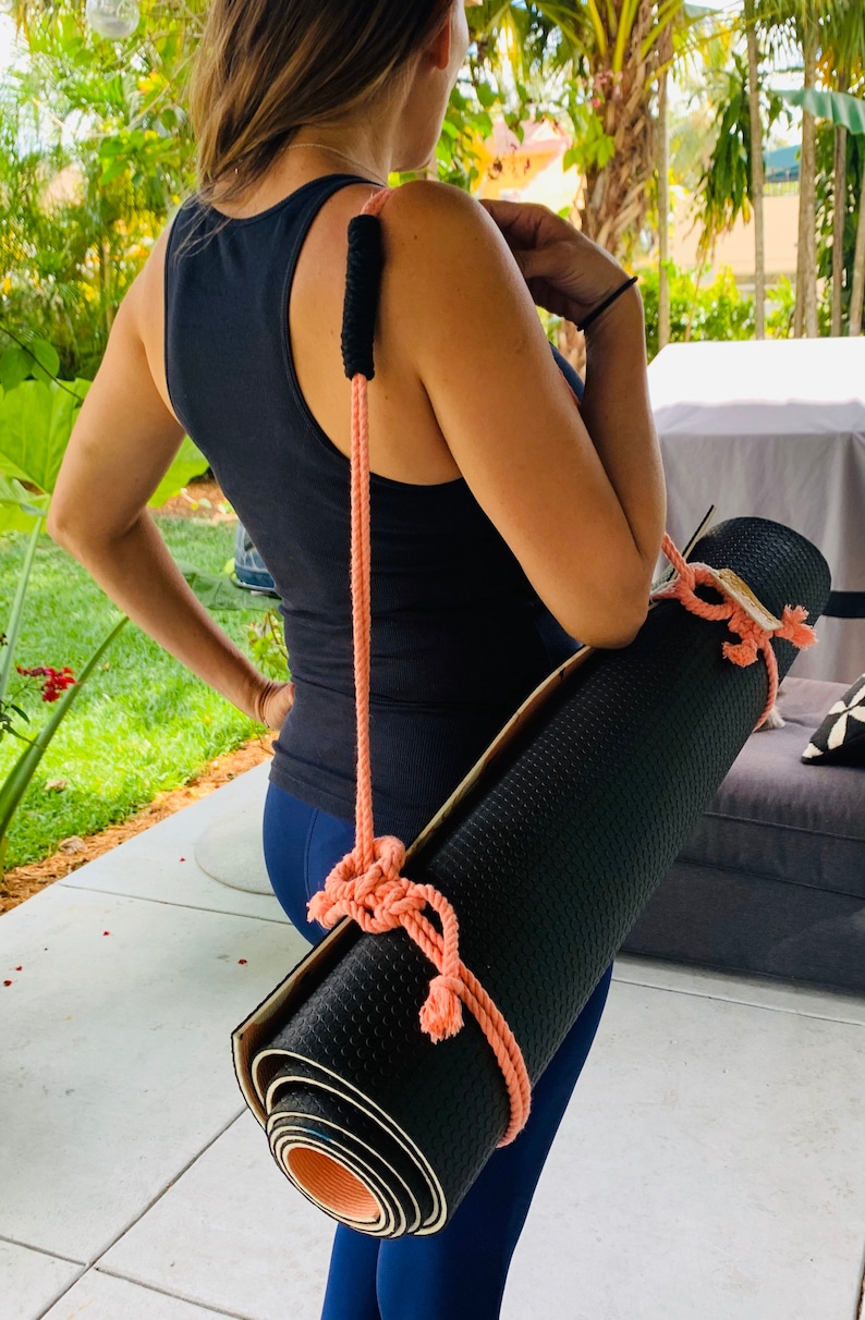 Yoga mat strap yoga carrier cotton rope strap yogi Etsy