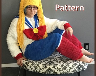 Sailor Girl Onesie Adult Crochet Pattern