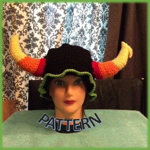Candy Corn Horns Virgo Hat Crochet Pattern image 1