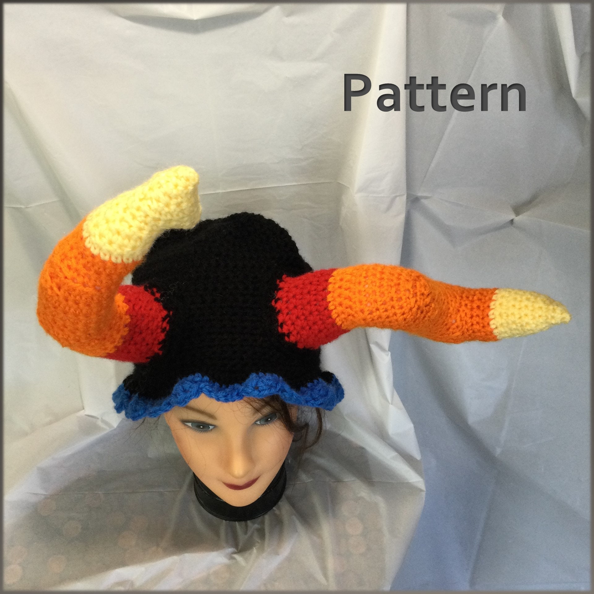 Circinus Hat Pattern With Candy Corn Horns Etsy