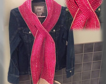 Woven Keyhole Scarf Crochet Pattern, Thread Crochet Scarf Pattern